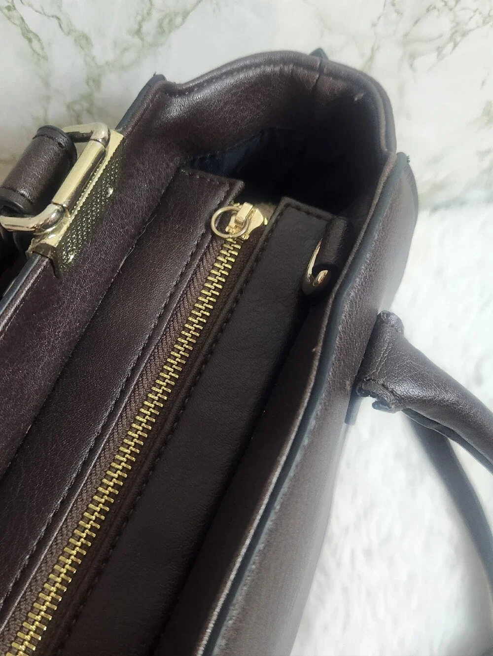 BIG BUDDHA Brown Vegan Leather Handbag/Crossbody
